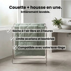 Couette et housse en une, entièrement lavable