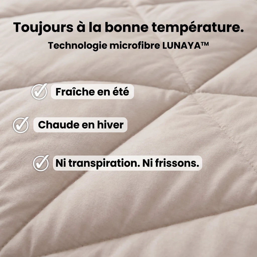 Technologie microfibre LUNAYA toutes saisons
