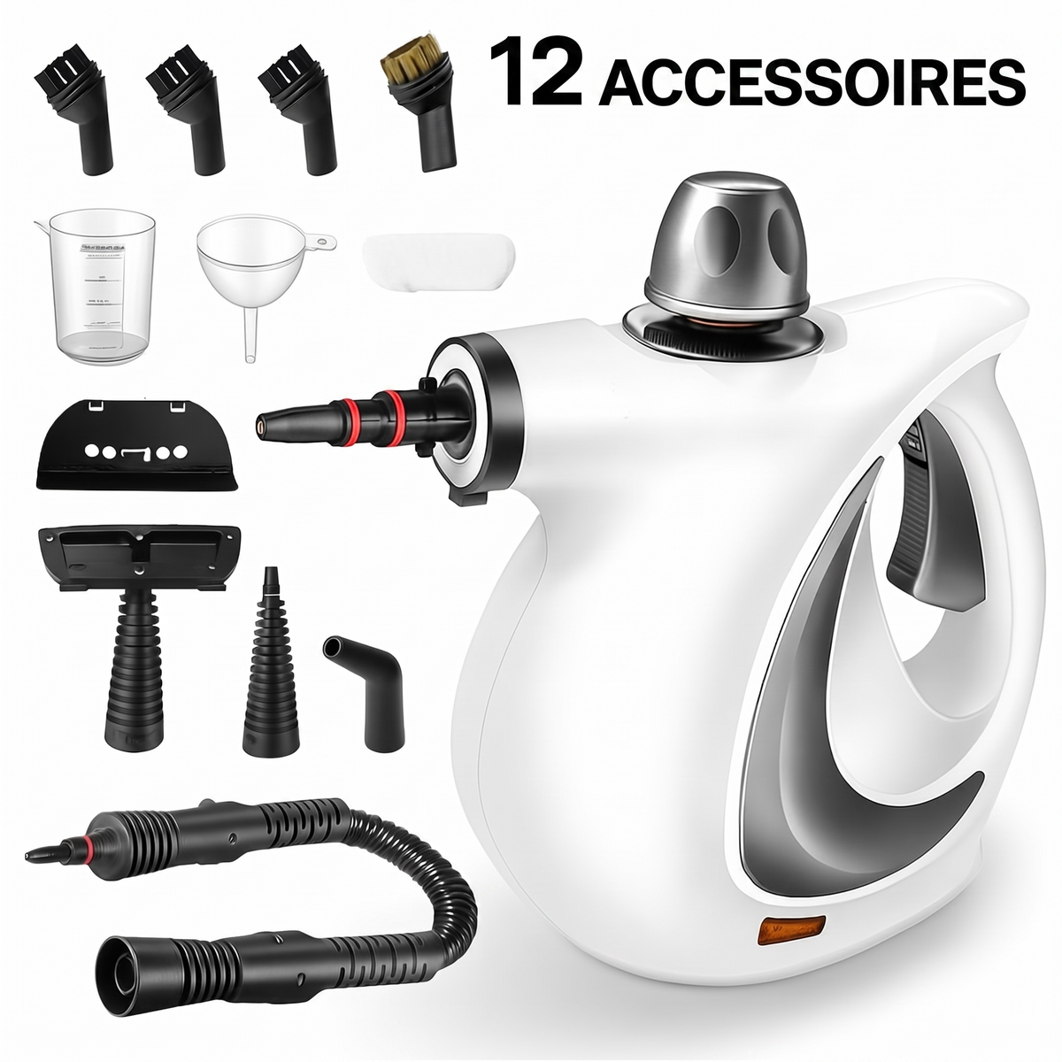 Nettoyeur vapeur Lunaya avec 12 accessoires